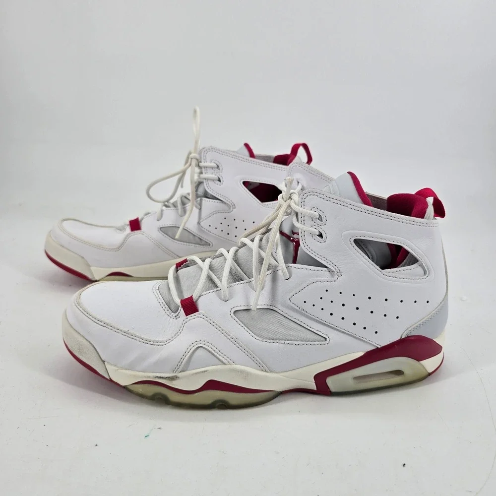 Jordan Flight Club 91 Mens 12 Sneakers White Gym Red DC7329-102 Basketball Shoes